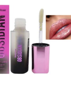 Glossy Obsidian Ruby Rose