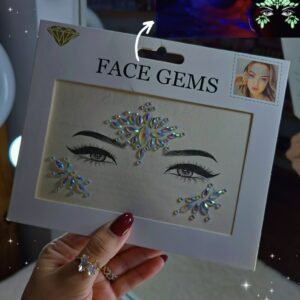 Gemas AutoAdhesivas Plateadas Brillan en la Oscuridad🌙