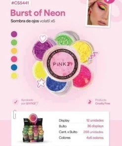 Polvo Neon Pink 21 Torre x6